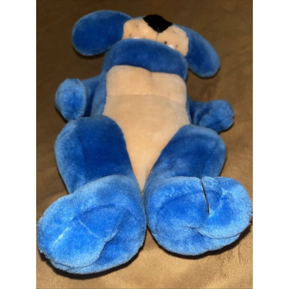 Vintage 80s‎ Blue Bulldog Plush Toy Tonytoy with tags 1980 Carnival Toy New VTG